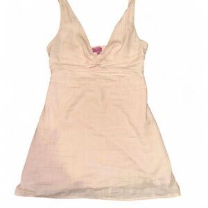 Francesca's Collections Cream Sleeveless Mini Dress